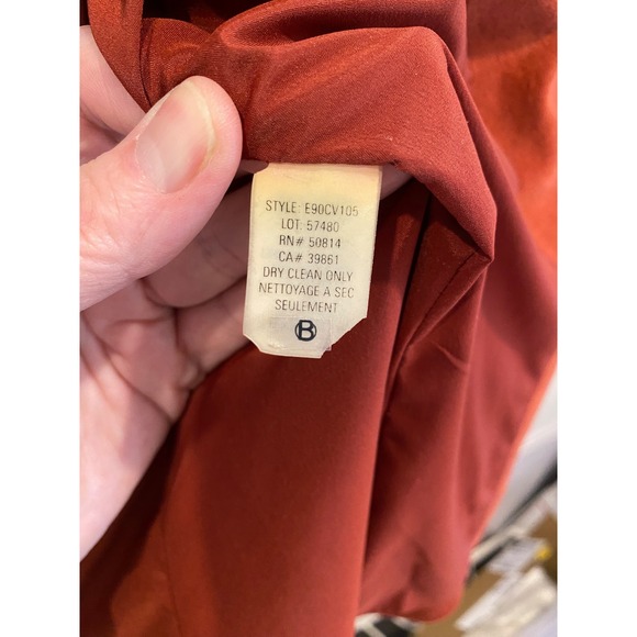 Elie Tahari Women's Rust Orange Blazer Single Button Embellished Pockets - Picture 6 of 9